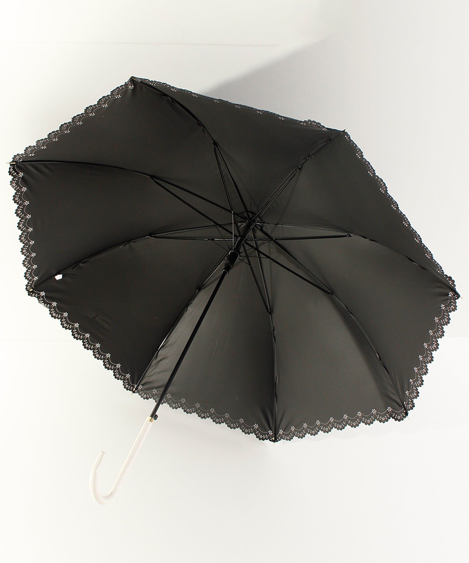 オールウェイグッドタイムニューベーシックストア ALWAYS GOOD TIME NEW BASIC STORE 【一級遮光・晴雨兼用】UV日傘/PARASOL/パラソル フラワーヒートカット （ブラック） ブラック