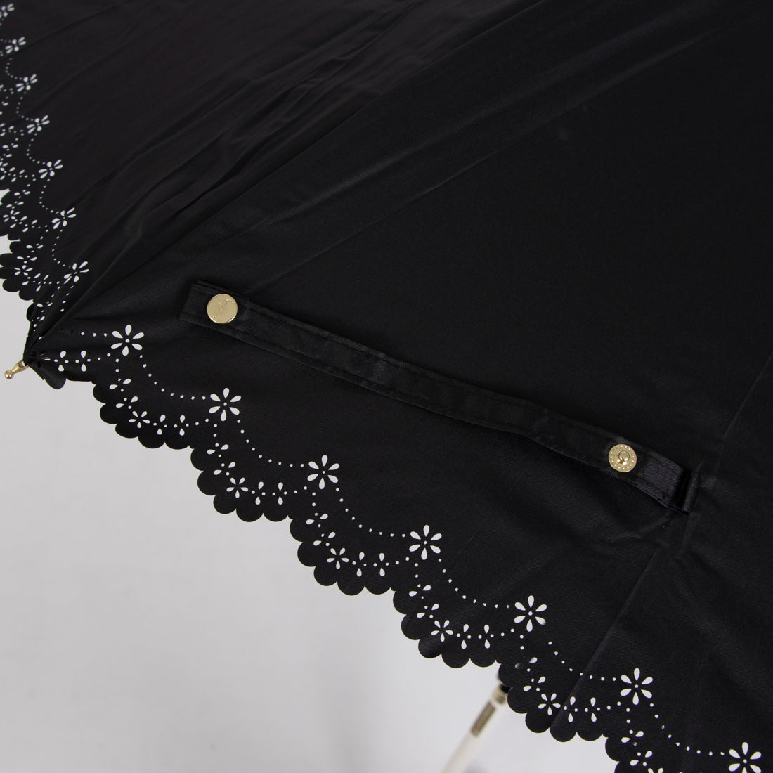 オールウェイグッドタイムニューベーシックストア ALWAYS GOOD TIME NEW BASIC STORE 【一級遮光・晴雨兼用】UV日傘/PARASOL/パラソル フラワーヒートカット （ブラック） ブラック