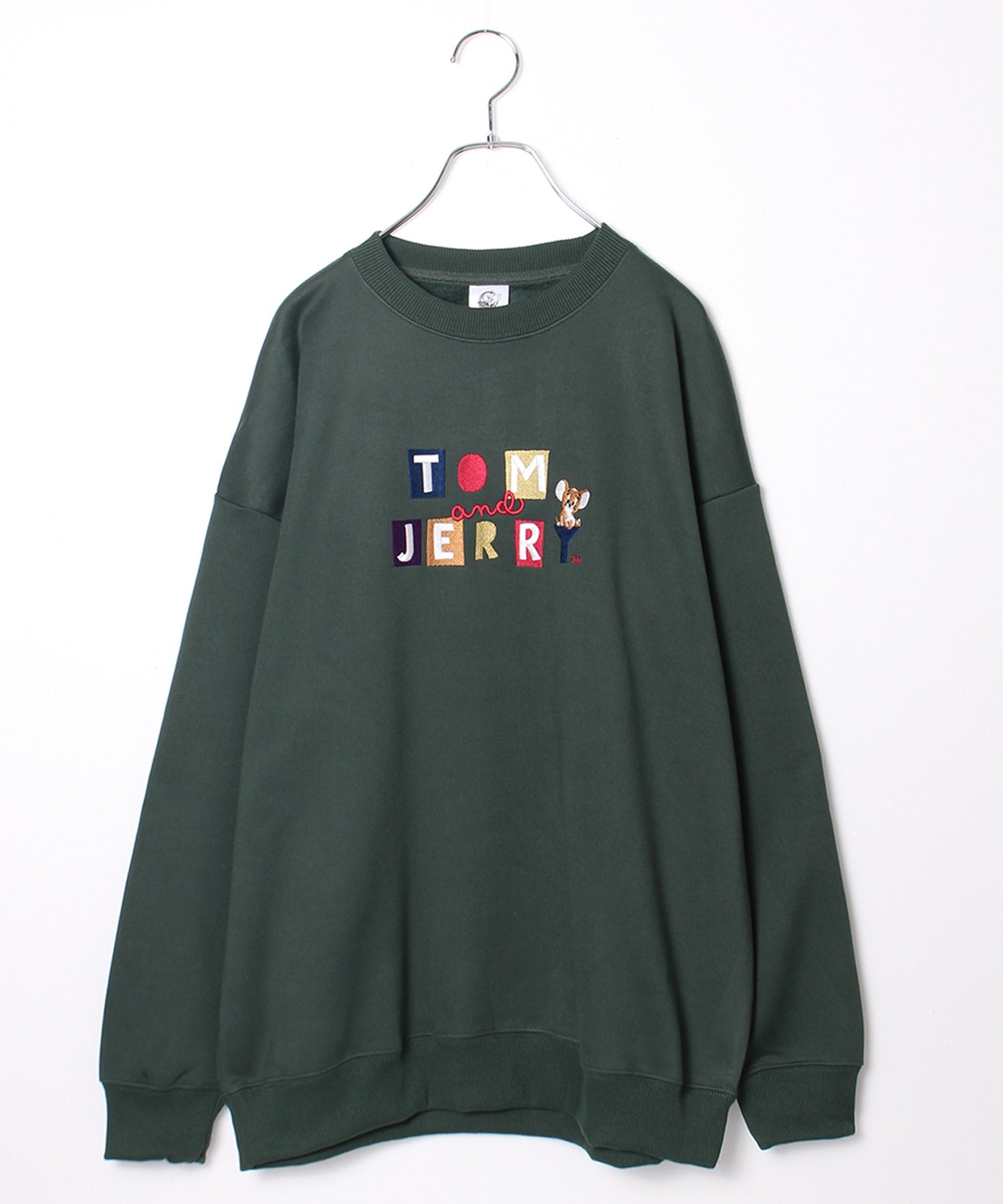 ALLWAY GOOD TIME NEW BASIC STORE 【TOM & JERRY】 Mochiri Ura Shaggy Embroidered BIG Crew Trainer