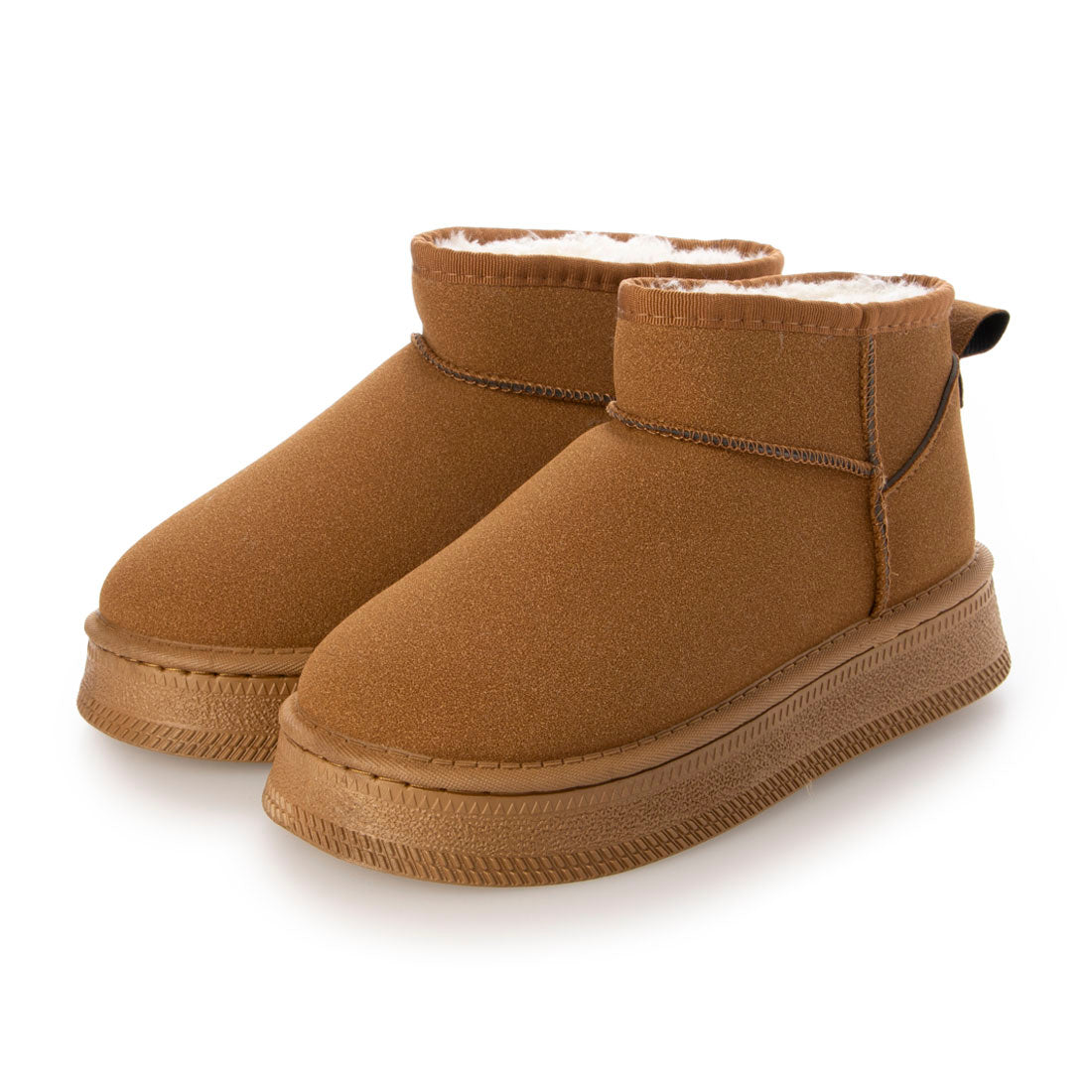 Noubel Voug Relax Thick-soled Platform Mini-length Mouton-style Short Boots