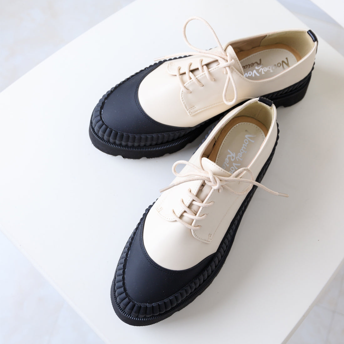 ヌーベル ヴォーグ リラックス Noubel Voug Relax 【サイズ展開：S-3L】 厚底 ストレッチ レースアップ シューズ m213