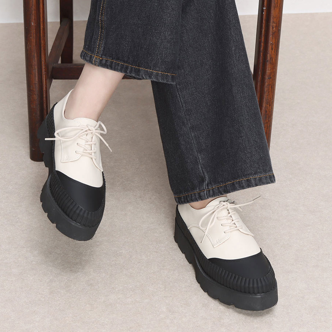 ヌーベル ヴォーグ リラックス Noubel Voug Relax 【サイズ展開：S-3L】 厚底 ストレッチ レースアップ シューズ m213