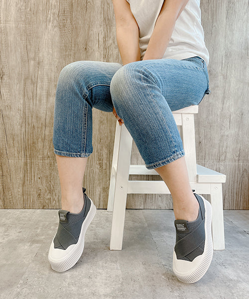 ヌーベル ヴォーグ リラックス Noubel Voug Relax 厚底★クロスバンド レースレス スリッポン