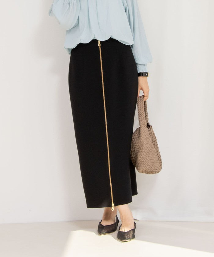 ノーリーズソフィー NOLLEY'S sophi ボンディングジョーゼット両前ロングSK （グレーベージュ） グレーベージュ