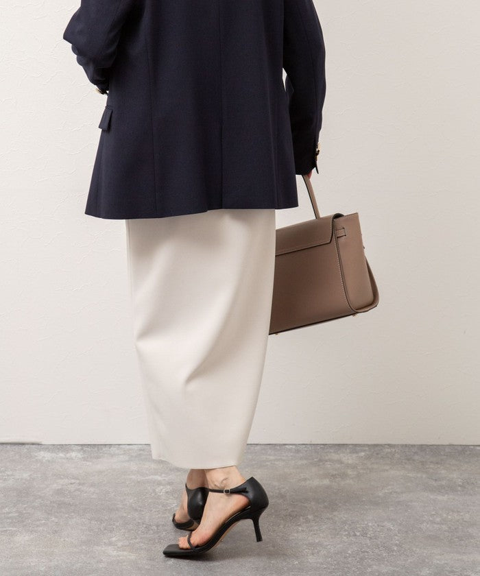 ノーリーズソフィー NOLLEY'S sophi ボンディングジョーゼット両前ロングSK （グレーベージュ） グレーベージュ