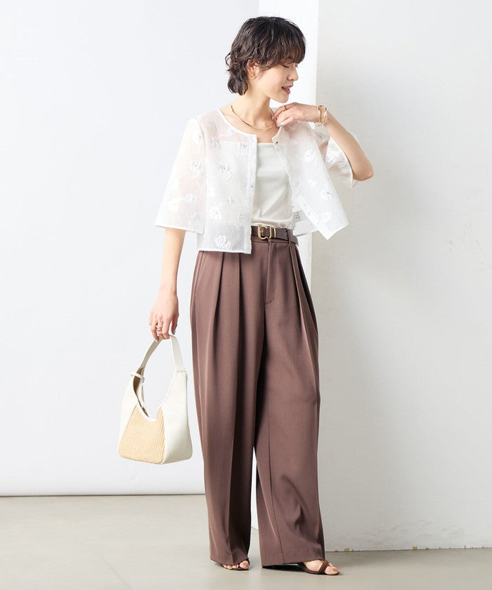 ノーリーズソフィー NOLLEY'S sophi ラメフラワージャガードBL （ブラック・グレー系1） ブラック・グレー系1