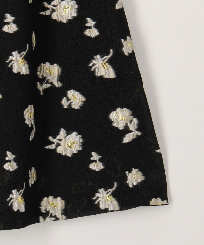 ノーリーズソフィー NOLLEY'S sophi ラメフラワージャガードフレアSK （ブラック・グレー系1） ブラック・グレー系1