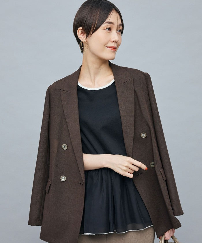 ノーリーズソフィー NOLLEY'S sophi ボイルシアーダブルJK （ダークブラウン） ダークブラウン