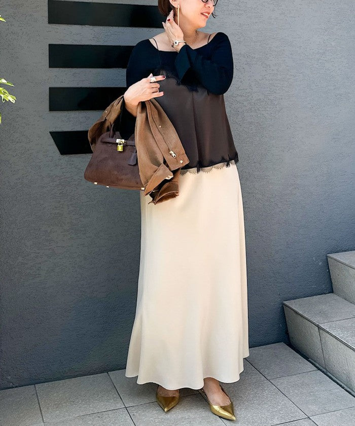 ノーリーズソフィー NOLLEY'S sophi フィブリルサテンナローSK （ベージュ） ベージュ