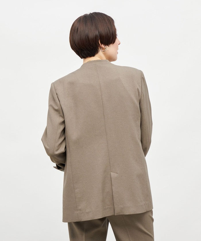 ノーリーズソフィー NOLLEY'S sophi ソフトシャンブレーノーカラーJK （カーキ） カーキ