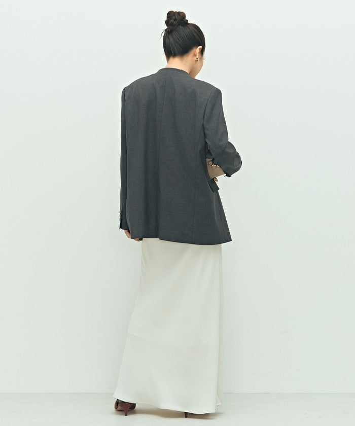 ノーリーズソフィー NOLLEY'S sophi ソフトシャンブレーノーカラーJK （カーキ） カーキ