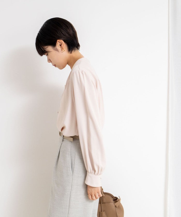 ノーリーズソフィー NOLLEY'S sophi ジョーゼットVネックBL （ホワイト系2） ホワイト系2