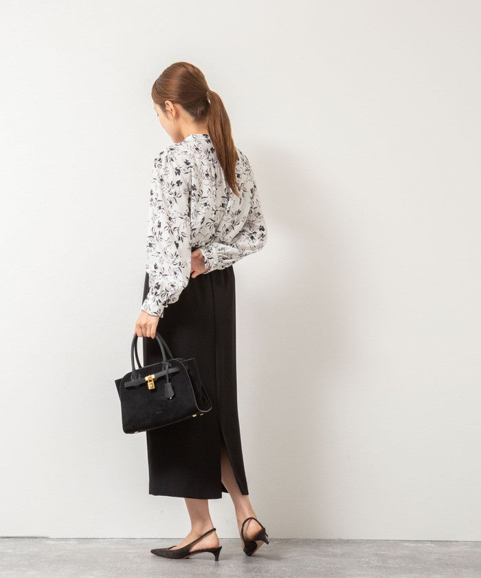 ノーリーズソフィー NOLLEY'S sophi ジョーゼットVネックBL （ホワイト系2） ホワイト系2