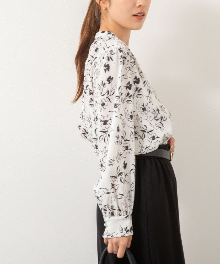 ノーリーズソフィー NOLLEY'S sophi ジョーゼットVネックBL （ホワイト系2） ホワイト系2