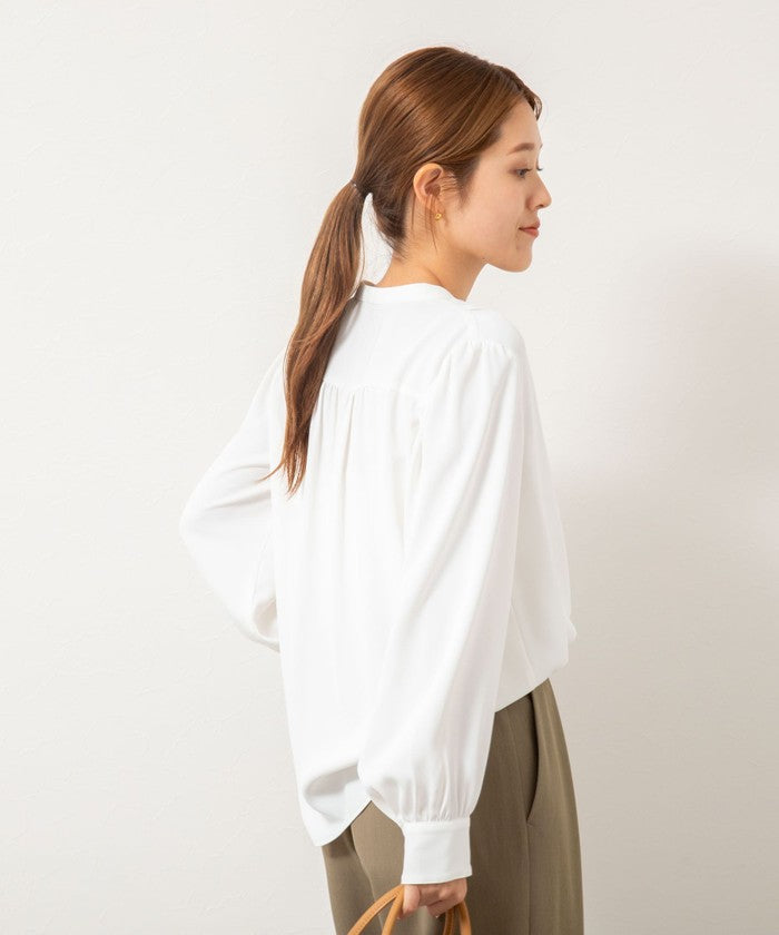 ノーリーズソフィー NOLLEY'S sophi ジョーゼットVネックBL （ホワイト系2） ホワイト系2