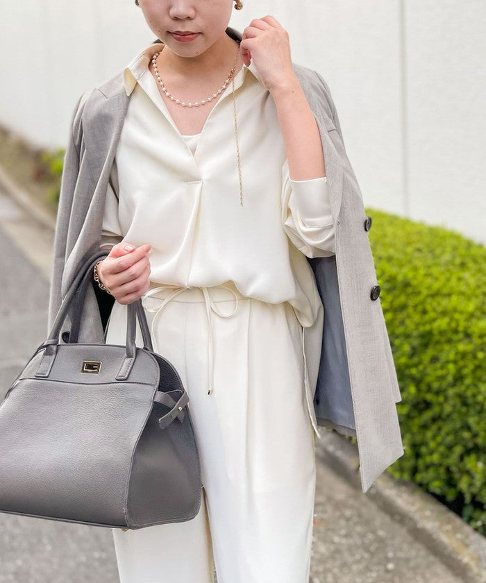 ノーリーズソフィー NOLLEY'S sophi ダブルサテンスキッパーBL （ネイビー） ネイビー