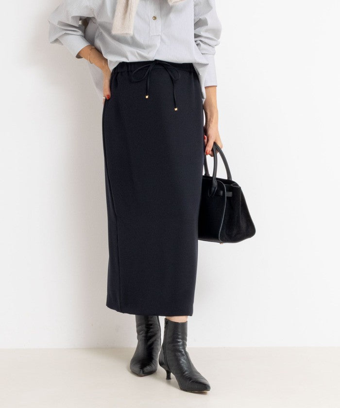 ノーリーズソフィー NOLLEY'S sophi 《セットアップ対応》ウォッシャブルダブルサテンイージースカート （ネイビー） ネイビー