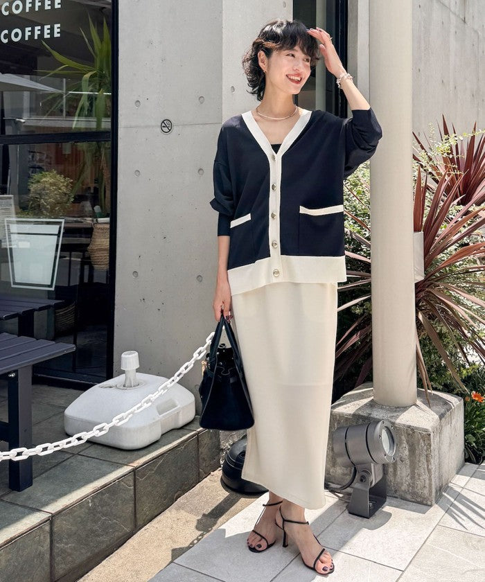 ノーリーズソフィー NOLLEY'S sophi 《セットアップ対応》ウォッシャブルダブルサテンイージースカート （ネイビー） ネイビー