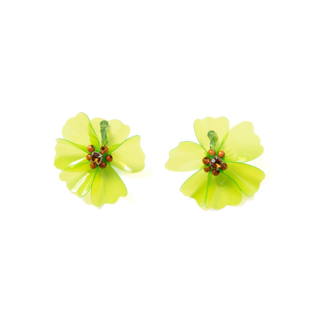 ノントーキョー NON TOKYO NON TOKYO BIJOU VINYL FLOWER PIERCED（ノントーキョー ビジュー ビニール フラワー ピアス） （GREEN） GREEN