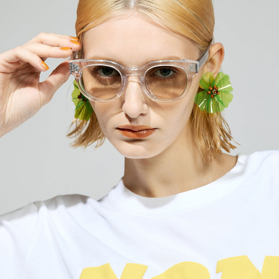 ノントーキョー NON TOKYO NON TOKYO BIJOU VINYL FLOWER PIERCED（ノントーキョー ビジュー ビニール フラワー ピアス） （GREEN） GREEN