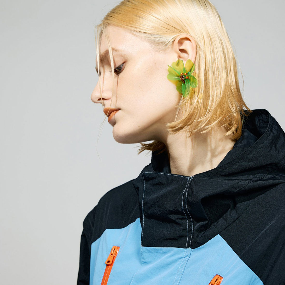 ノントーキョー NON TOKYO NON TOKYO BIJOU VINYL FLOWER PIERCED（ノントーキョー ビジュー ビニール フラワー ピアス） （GREEN） GREEN
