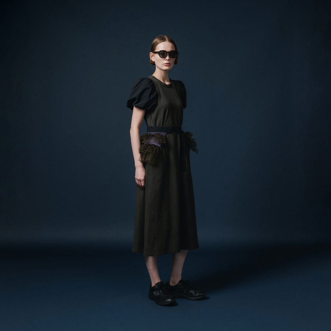 ノントーキョー NON TOKYO バルーン スリーブ ワンピース（BALLOON SLEEVE ONE-PIECE） （GRAY x BLACK） GRAY x BLACK