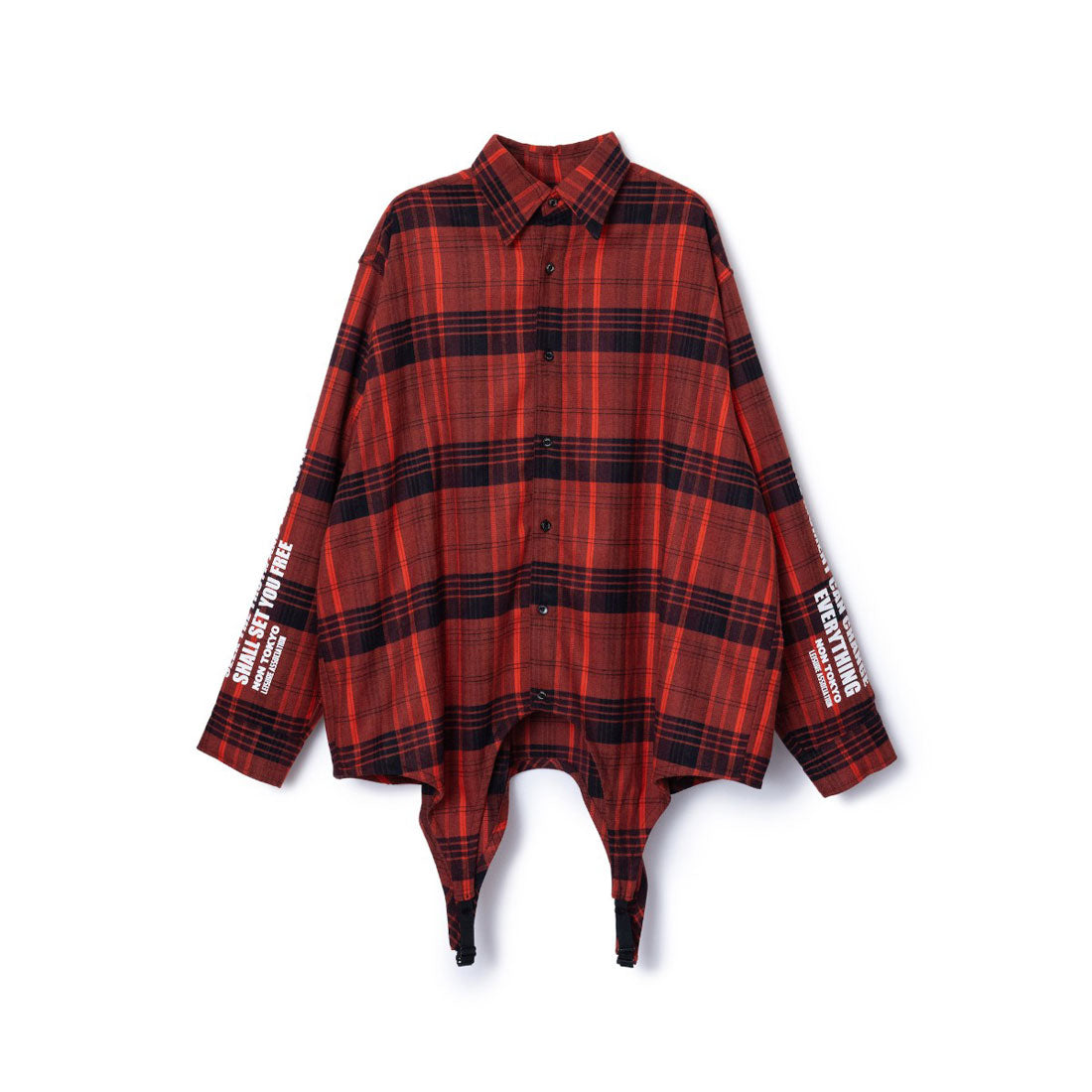 ノントーキョー NON TOKYO 2WAフランネルチェックシャツ（2WAY FLANNEL CHECK SHIRT） （A. RED） RED