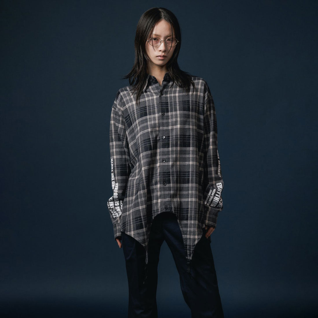 ノントーキョー NON TOKYO 2WAフランネルチェックシャツ（2WAY FLANNEL CHECK SHIRT） （C. BLACK） BLACK