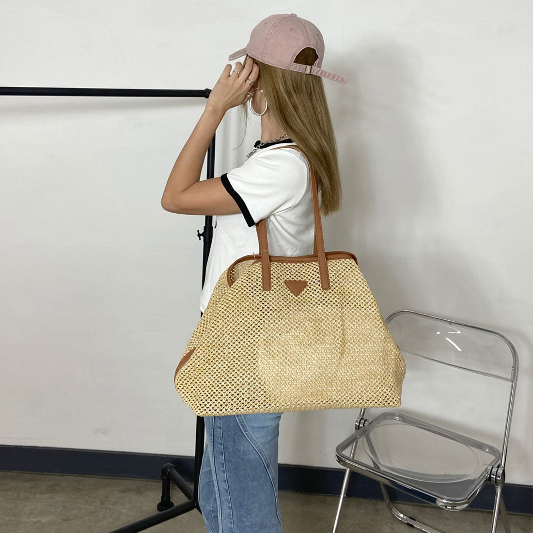 ノンヘッジ non-hedge 雑材トートバッグ （ブラック） ブラック