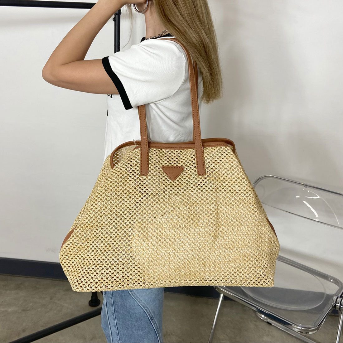 ノンヘッジ non-hedge 雑材トートバッグ （ブラック） ブラック