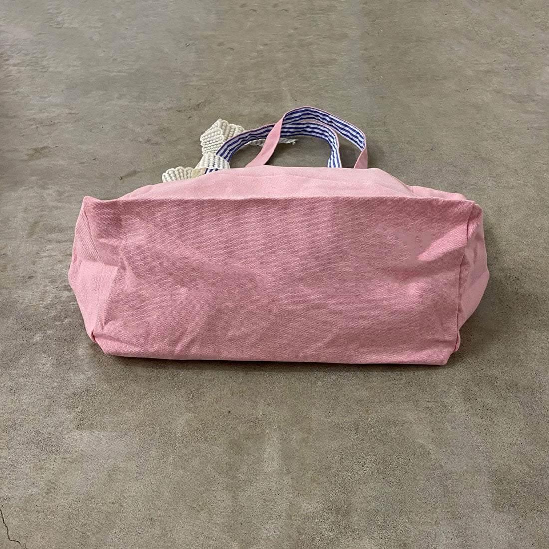 ノンヘッジ non-hedge ストライプキャンバスリバーシブルトートバッグ （ブルー） ブルー