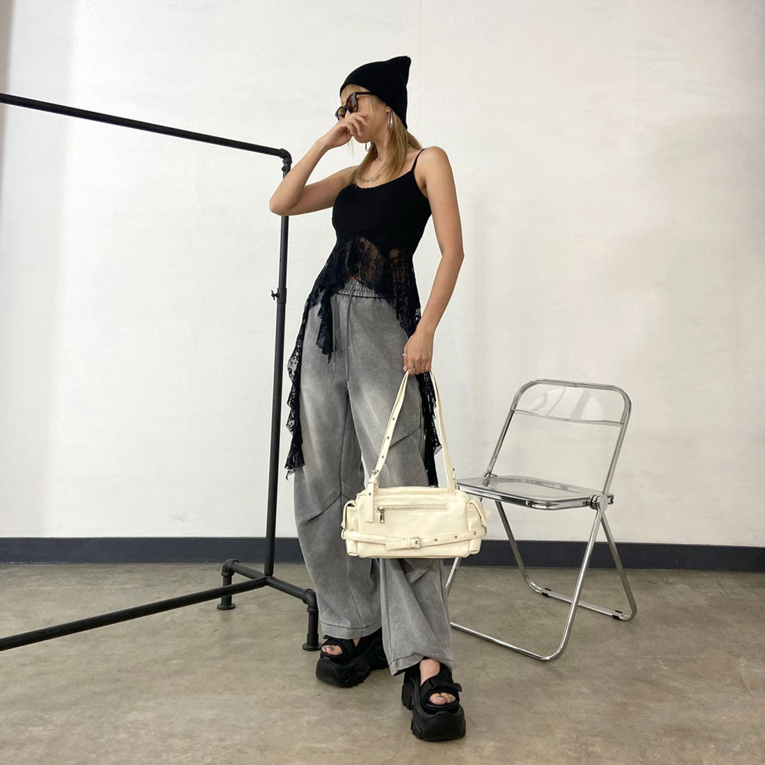 ノンヘッジ non-hedge ベルトZIPボストンバッグ （ブラウン） ブラウン