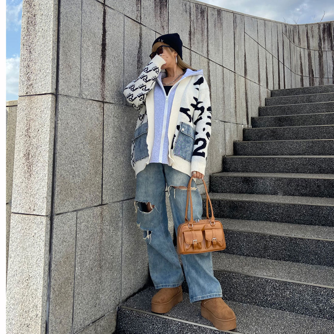 ノンヘッジ non-hedge 2ポケボストンバッグ （キャメル） キャメル