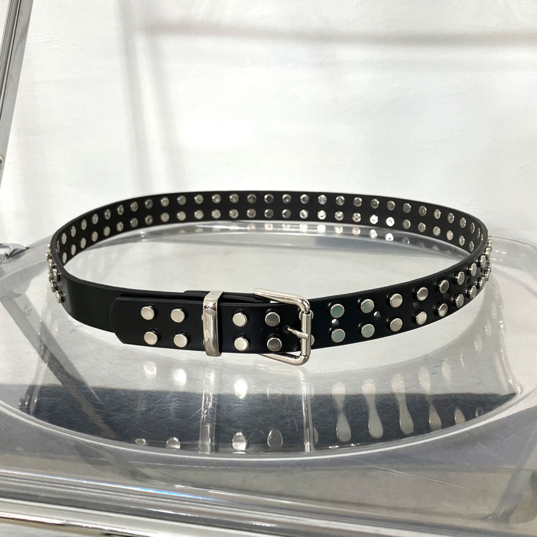 ノンヘッジ non-hedge Wスタッズベルト （ブラック） ブラック