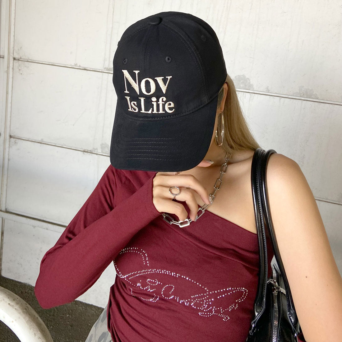 ノンヘッジ non-hedge ロゴ刺繍キャップ （ブラック） ブラック