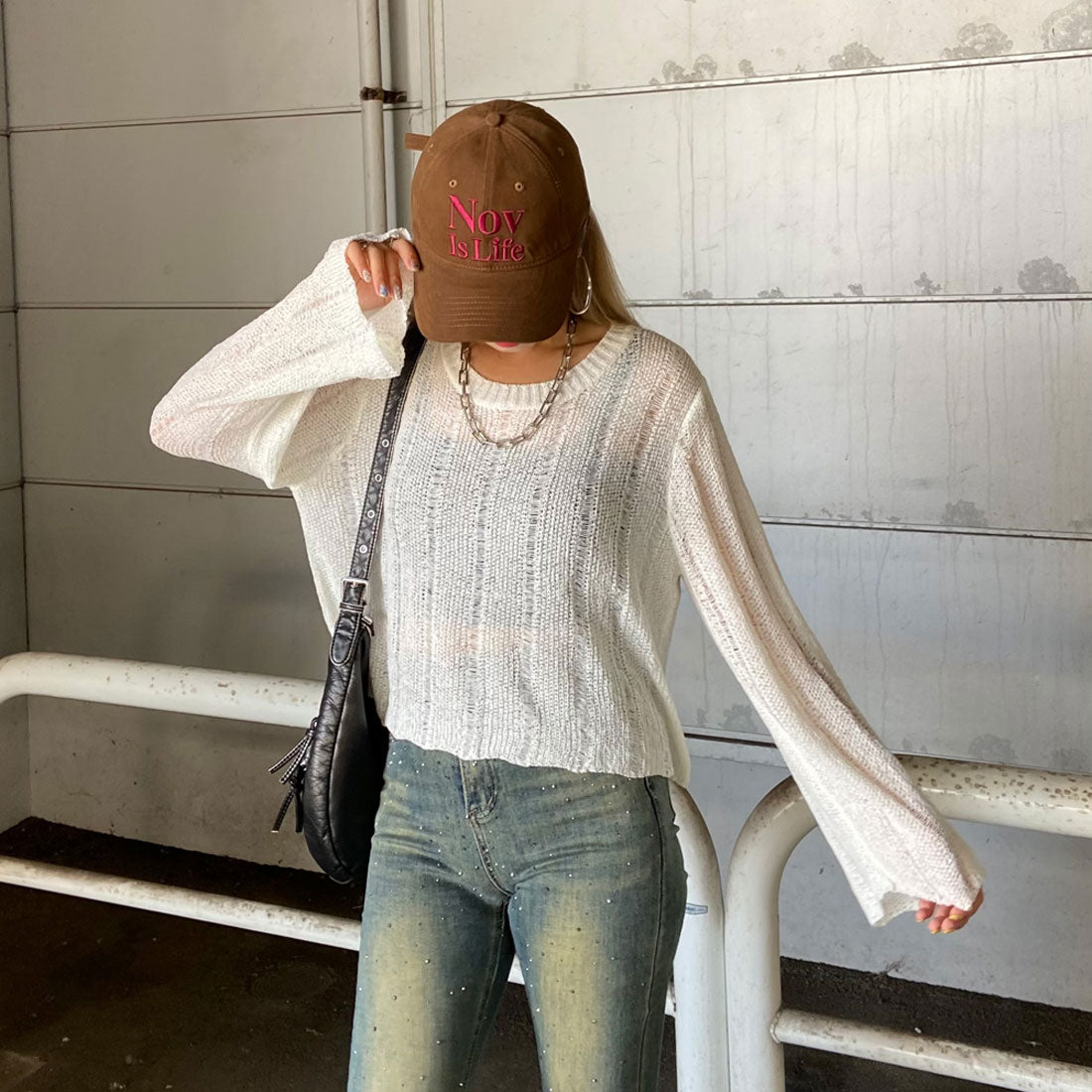 ノンヘッジ non-hedge ロゴ刺繍キャップ （ブラック） ブラック