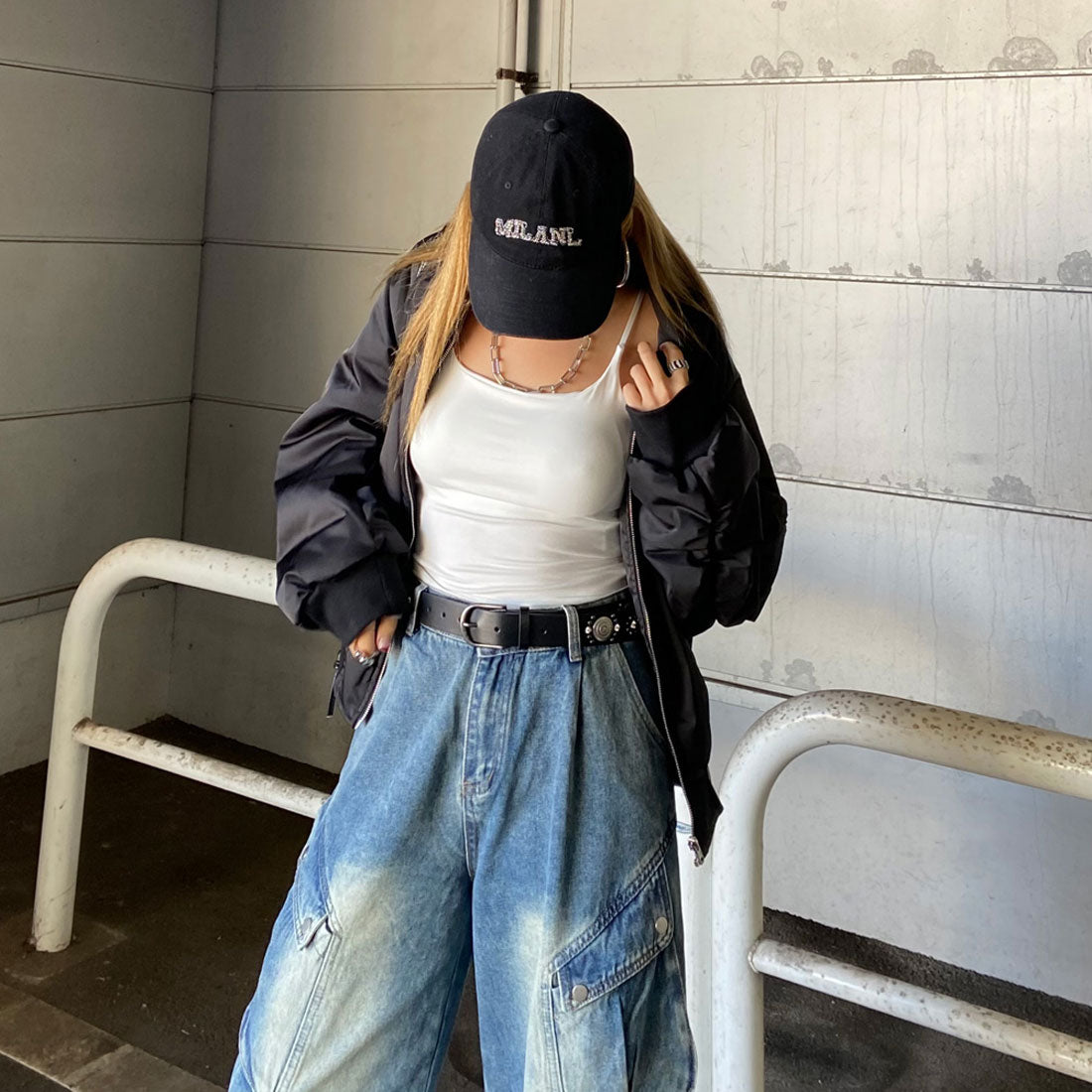 ノンヘッジ non-hedge スタッズモチーフベルト （ブラック） ブラック