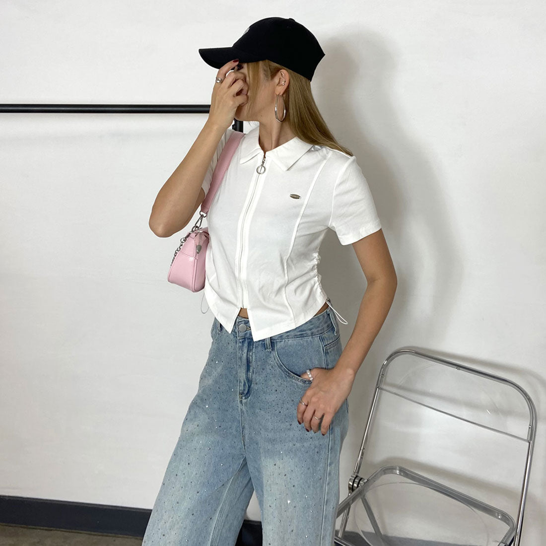 ノンヘッジ non-hedge ZIPサイドドロストポロ （ブラック） ブラック