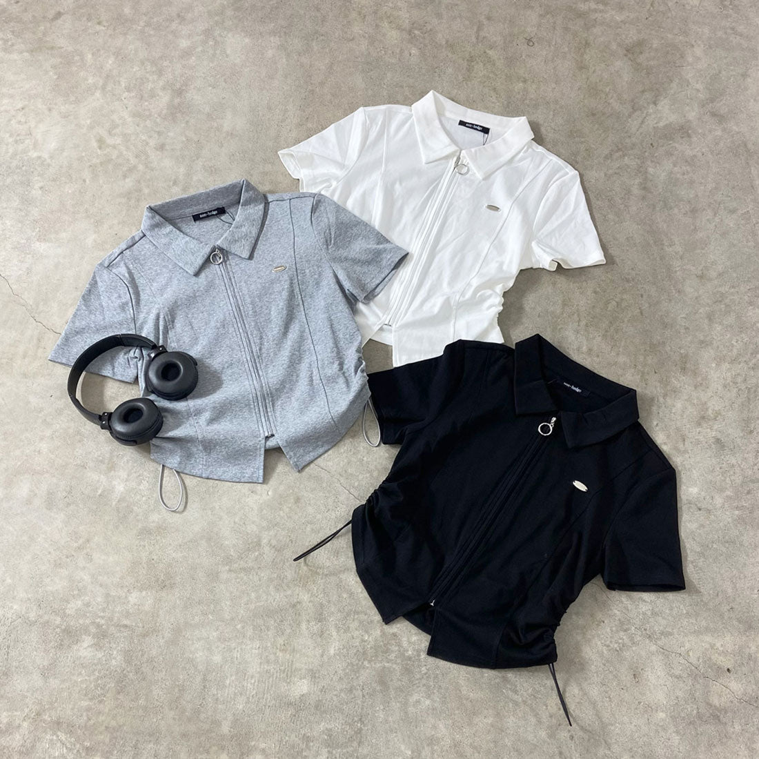 ノンヘッジ non-hedge ZIPサイドドロストポロ （ブラック） ブラック