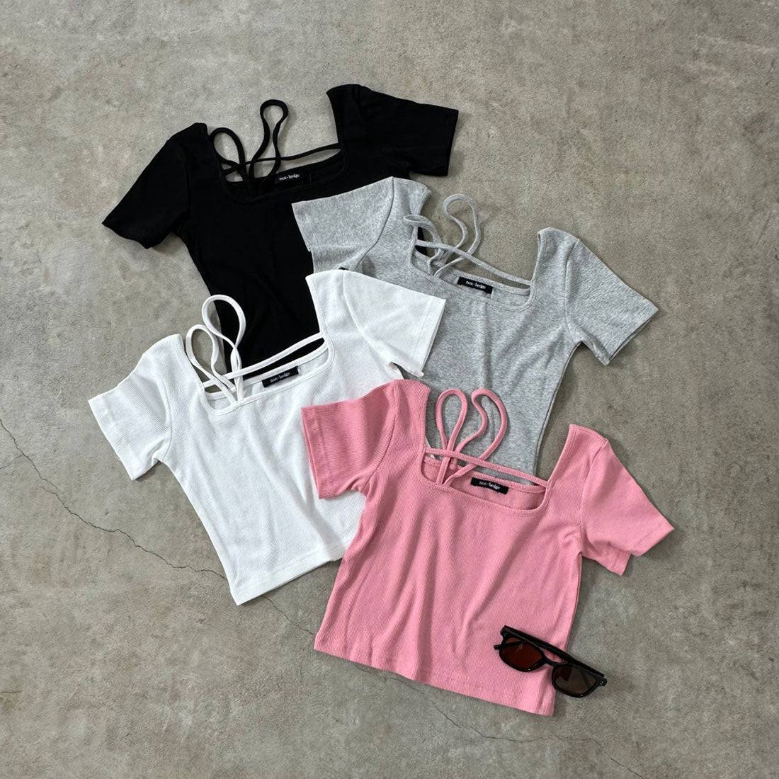 ノンヘッジ non-hedge リブスクエアクロスT （ピンク） ピンク