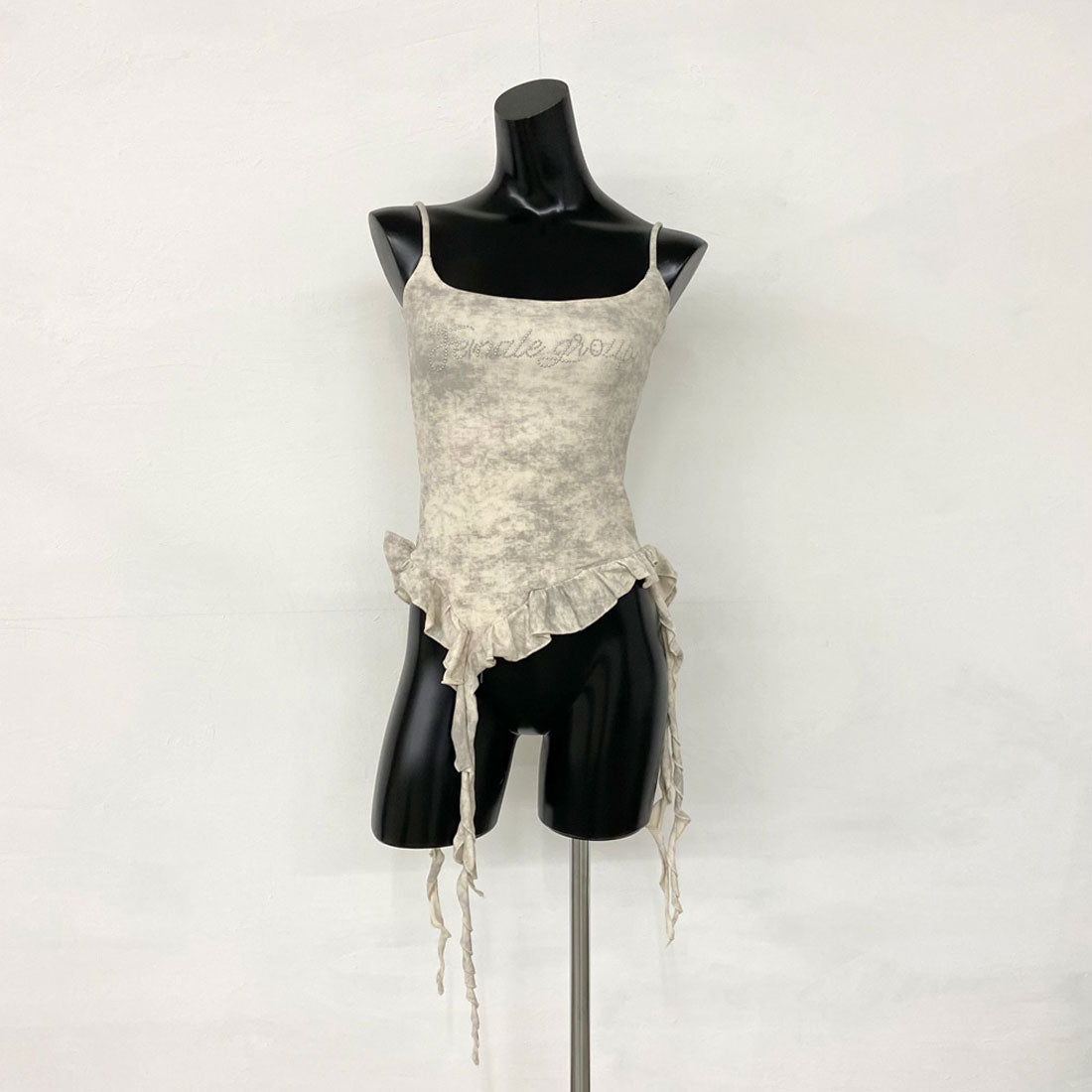 ノンヘッジ non-hedge ストーンロゴアシメトップス （チャコール） チャコール