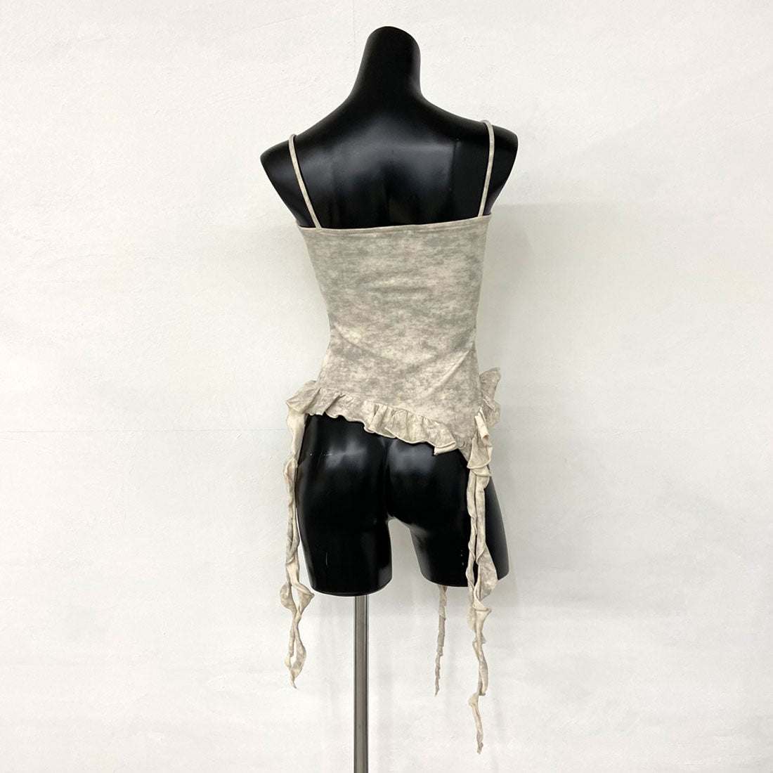 ノンヘッジ non-hedge ストーンロゴアシメトップス （チャコール） チャコール