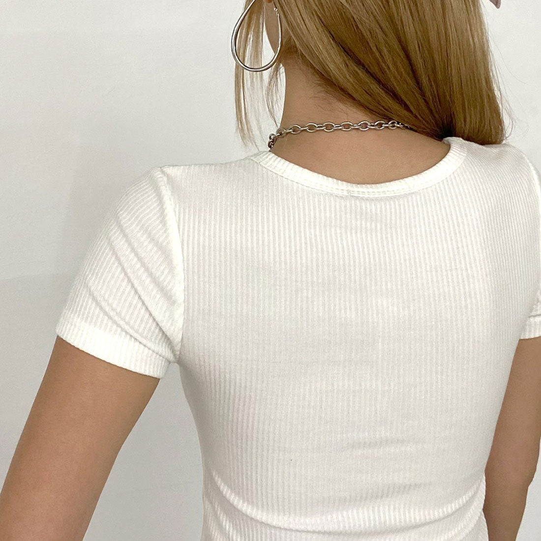 ノンヘッジ non-hedge イレギュラーヘムリブロゴトップス （グレー） グレー