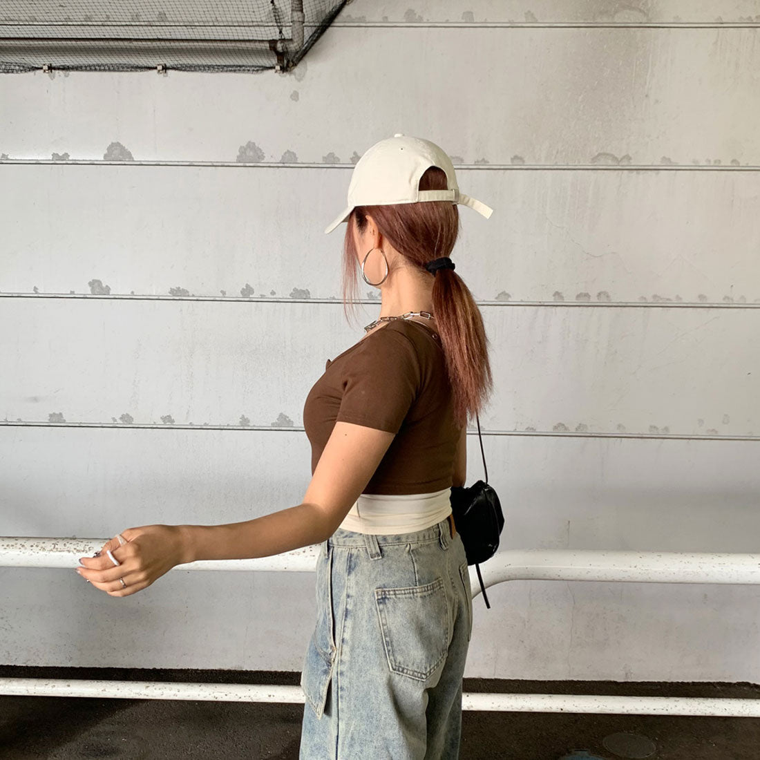 ノンヘッジ non-hedge アンサンブルZIPショートトップス （グレー） グレー