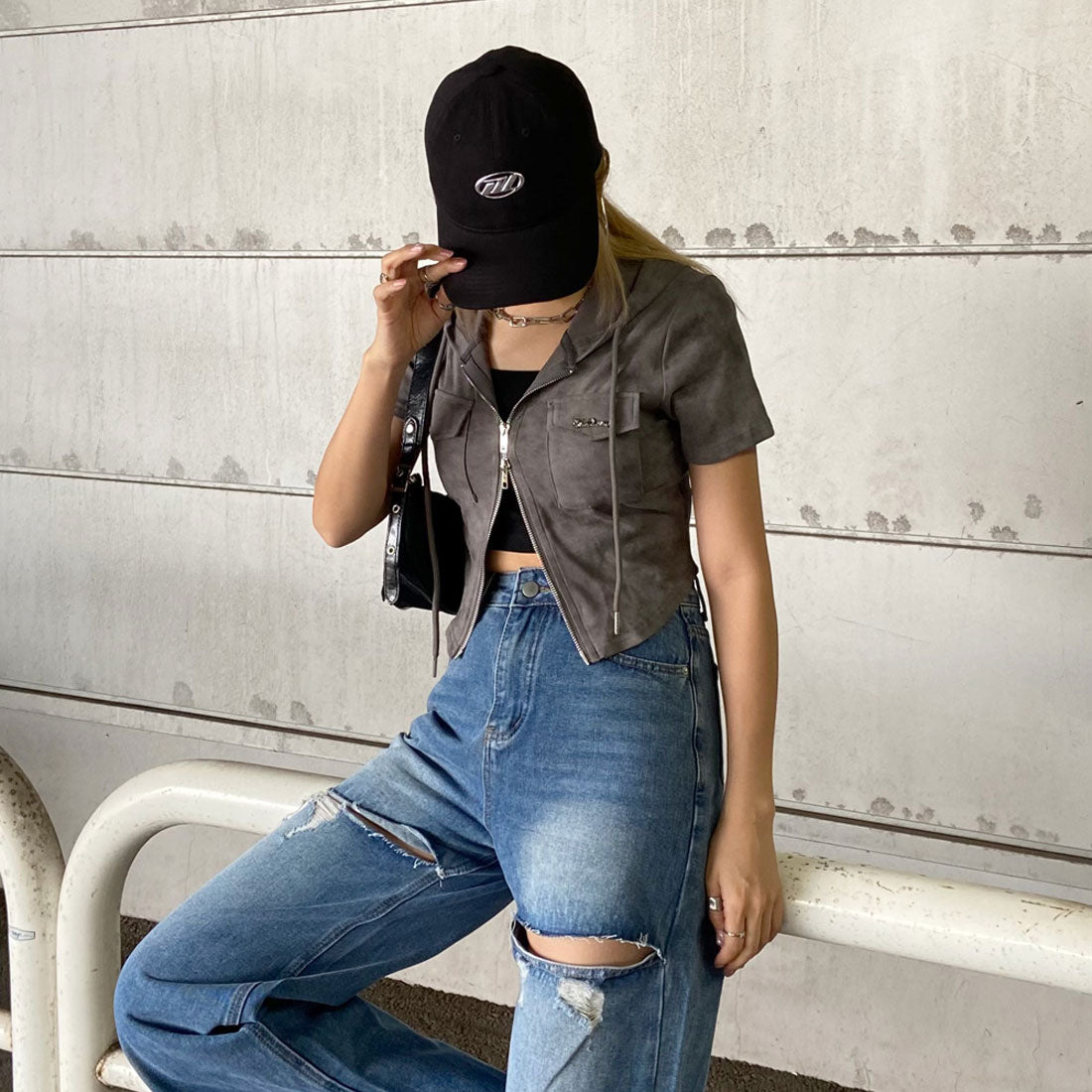トップス 808 Non-hedge Mura ZIP top