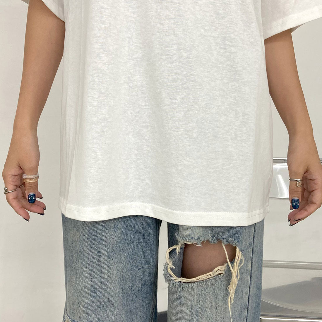 ノンヘッジ non-hedge ヒョウ柄ビッグTシャツ （ブラック） ブラック