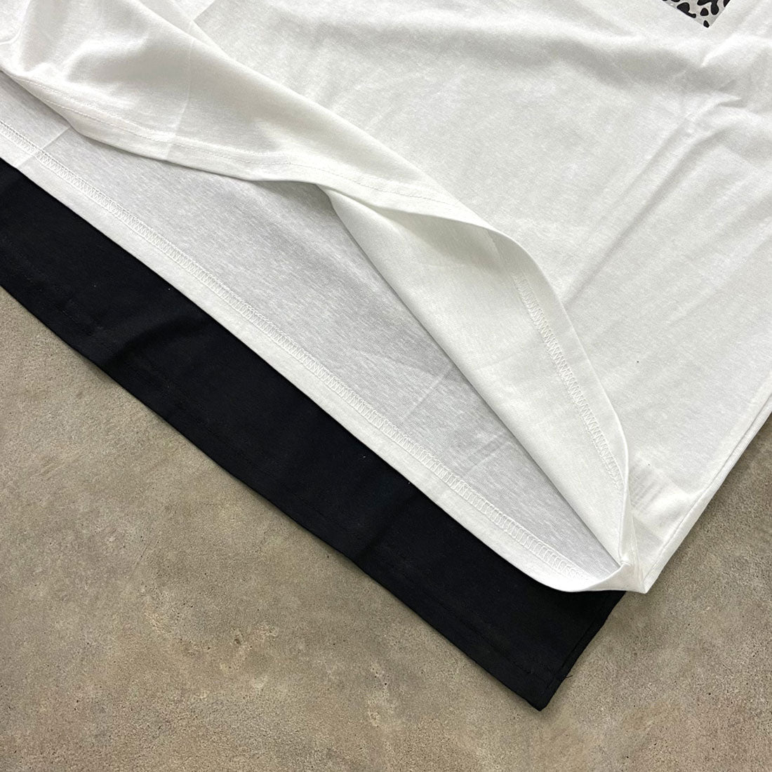 ノンヘッジ non-hedge ヒョウ柄ビッグTシャツ （ブラック） ブラック