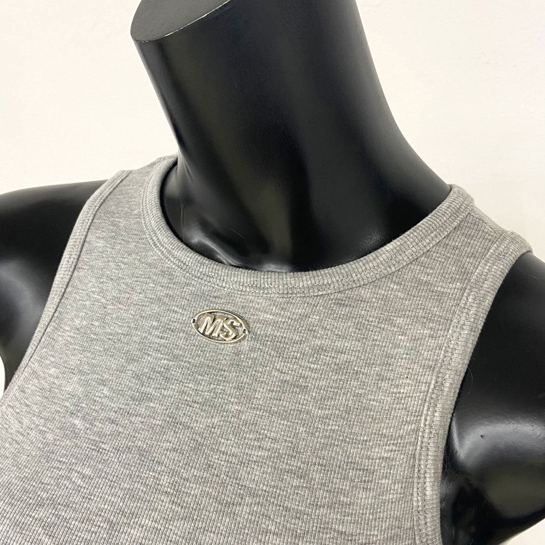 ノンヘッジ non-hedge シルバープレートリブタンクトップ （ブラック） ブラック