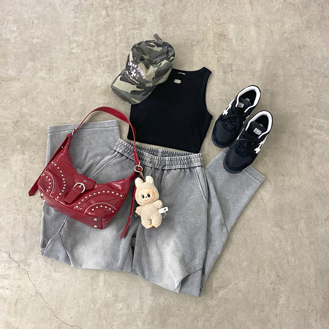 ノンヘッジ non-hedge シルバープレートリブタンクトップ （ブラック） ブラック