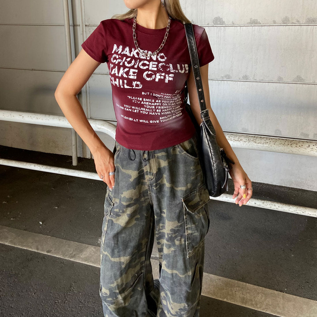 ノンヘッジ non-hedge ロゴムラプリントTシャツ （ネイビー） ネイビー